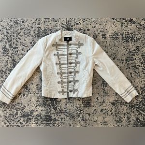 Band style jacket light gray